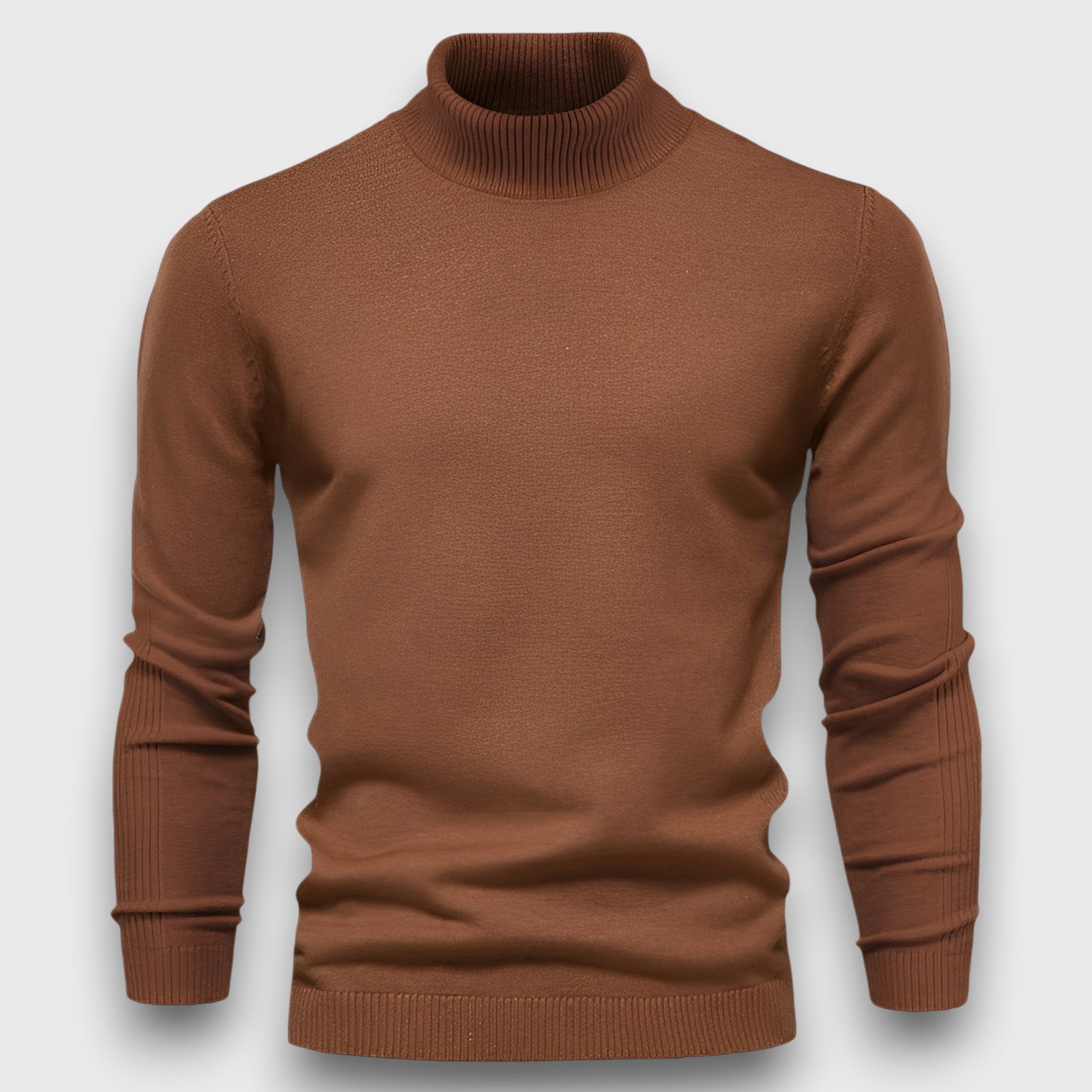 Pull à col roulé en maille fine élégant (homme)
