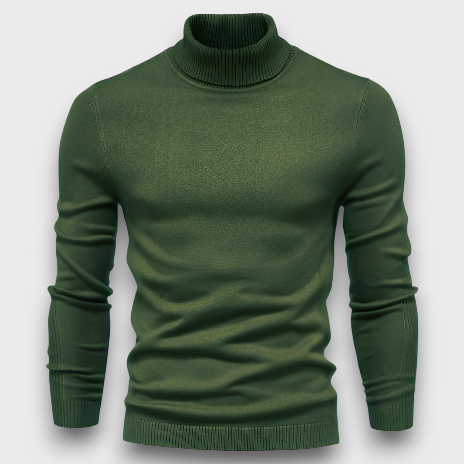 Pull à col roulé en maille fine élégant (homme)