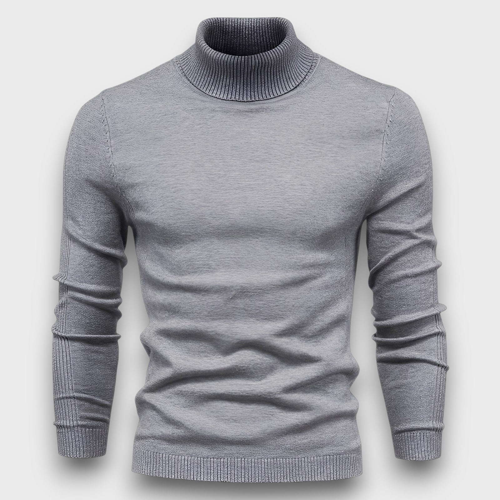 Pull à col roulé en maille fine élégant (homme)