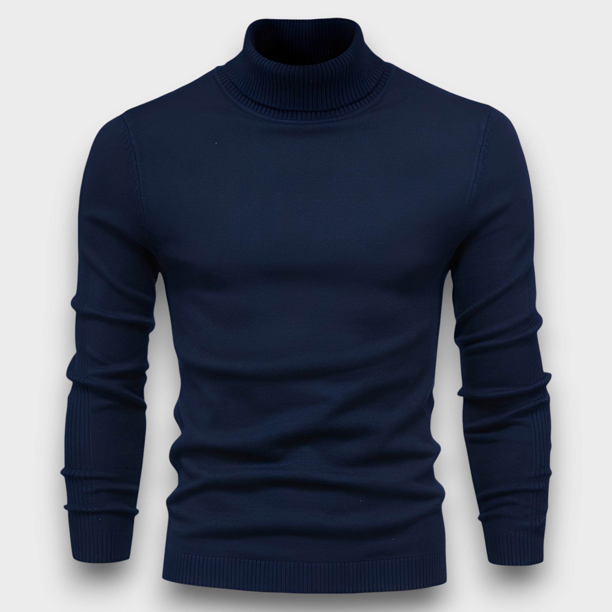 Pull à col roulé en maille fine élégant (homme)