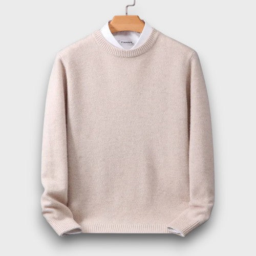 Pull classique à col rond avec effet chemise (homme)