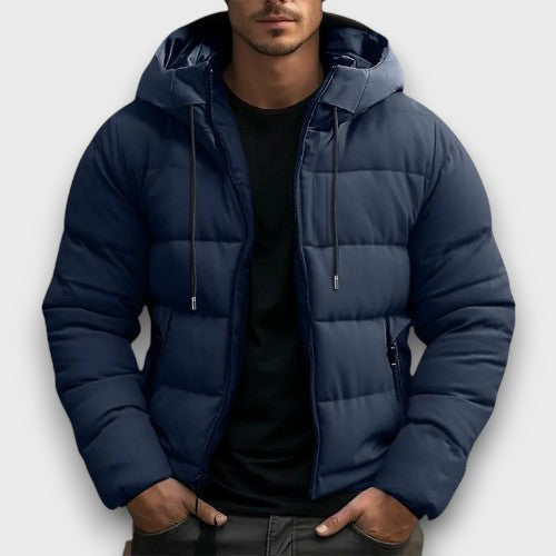 Doudoune d’hiver matelassée avec capuche (homme)