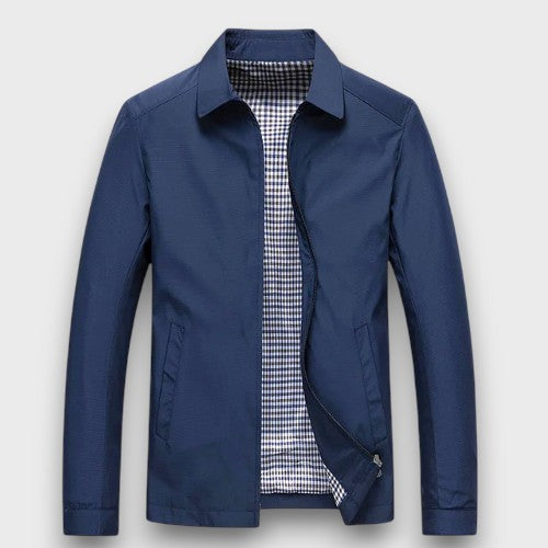 Veste décontractée légère avec col chemise et fermeture éclair (homme)