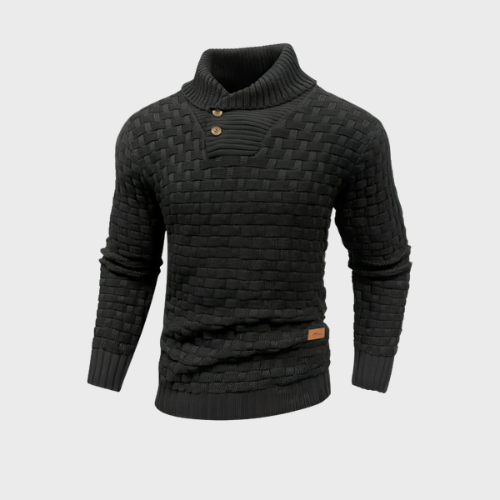 Pull homme en maille avec boutons