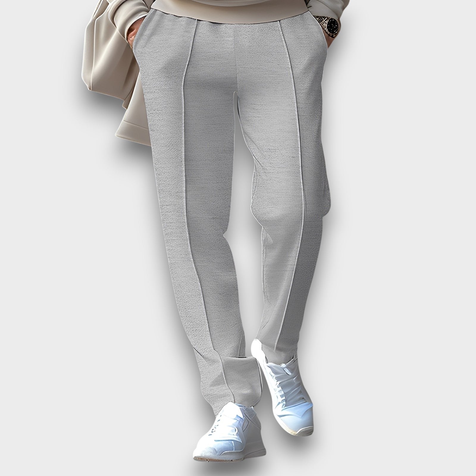 Pantalon en tissu élégant à coupe droite (homme)