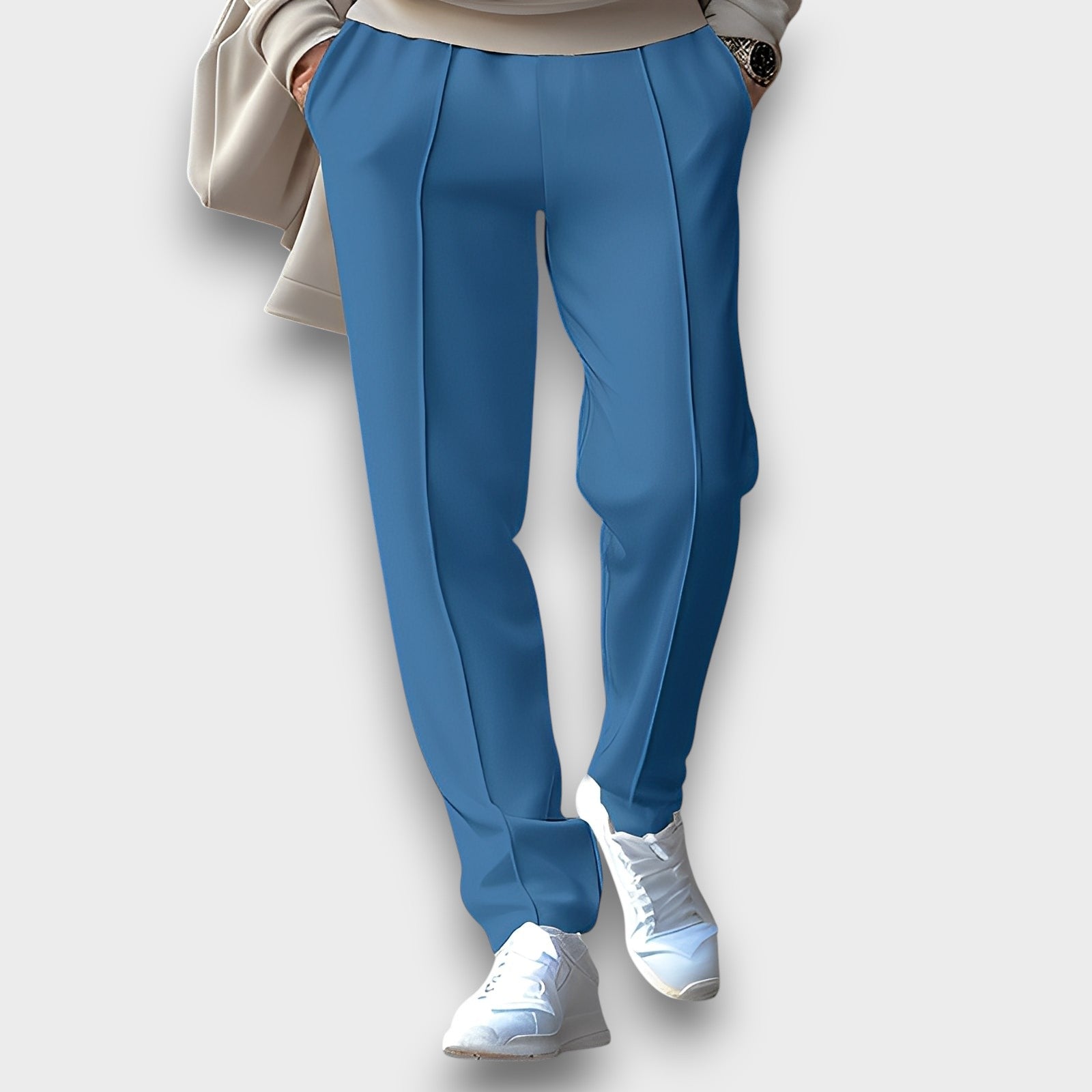 Pantalon en tissu élégant à coupe droite (homme)