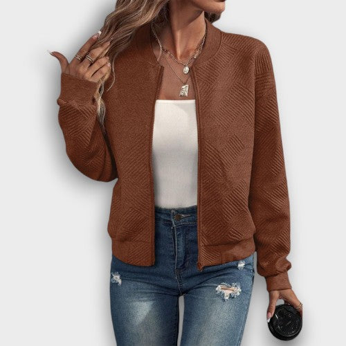 Cardigan en maille zippé (femme)