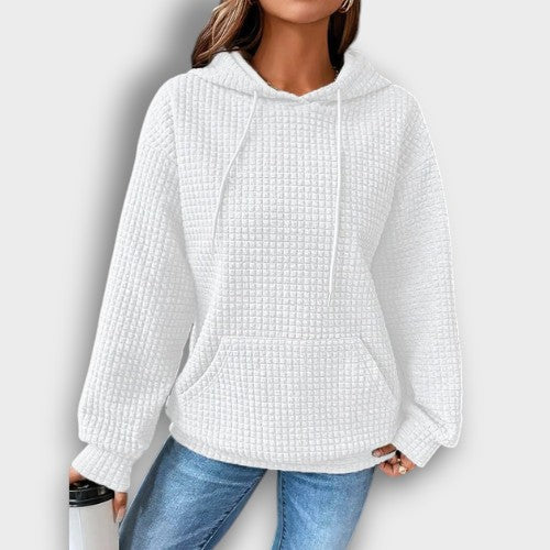 Hoodie texture gaufrée manches longues (femme)