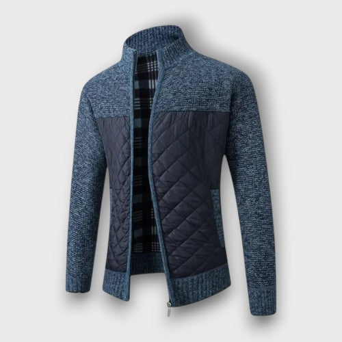 Veste matelassée en tricot zippée (homme)