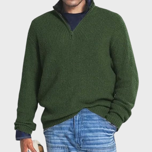 Pull homme zippé