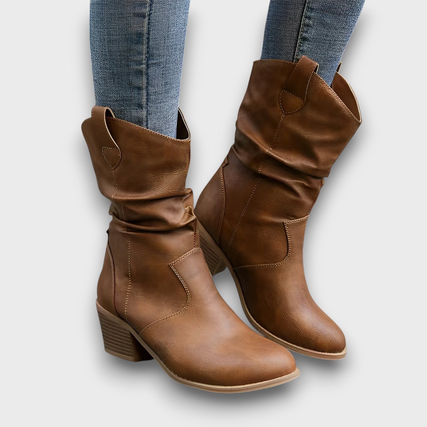 Bottines à talon bloc en suédine (femme)