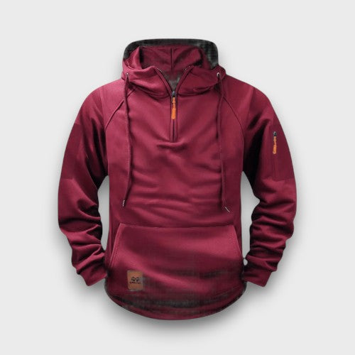 Sweat à capuche zippé avec poche kangourou (homme)