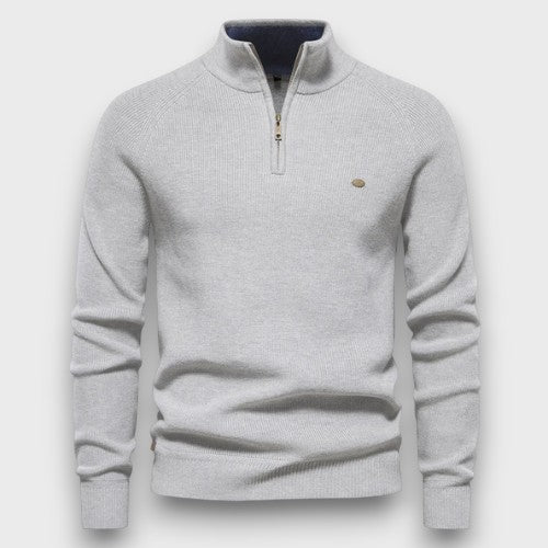 Pull en maille à demi-fermeture éclair (homme)