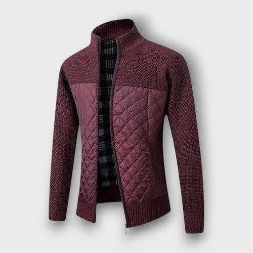 Veste matelassée en tricot zippée (homme)