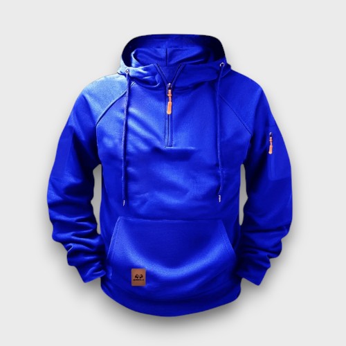 Sweat à capuche zippé avec poche kangourou (homme)