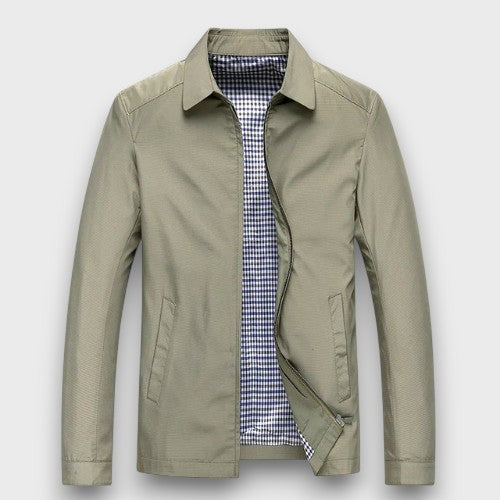 Veste décontractée légère avec col chemise et fermeture éclair (homme)