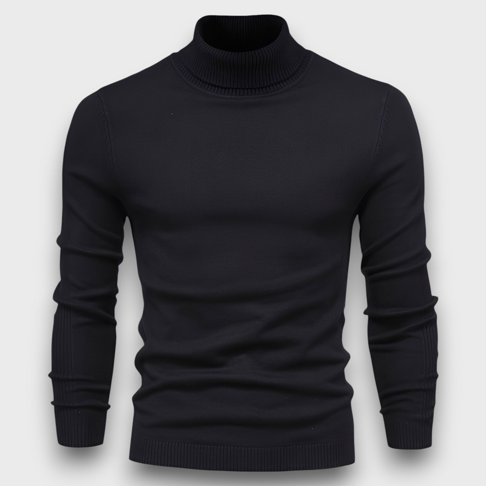 Pull à col roulé en maille fine élégant (homme)