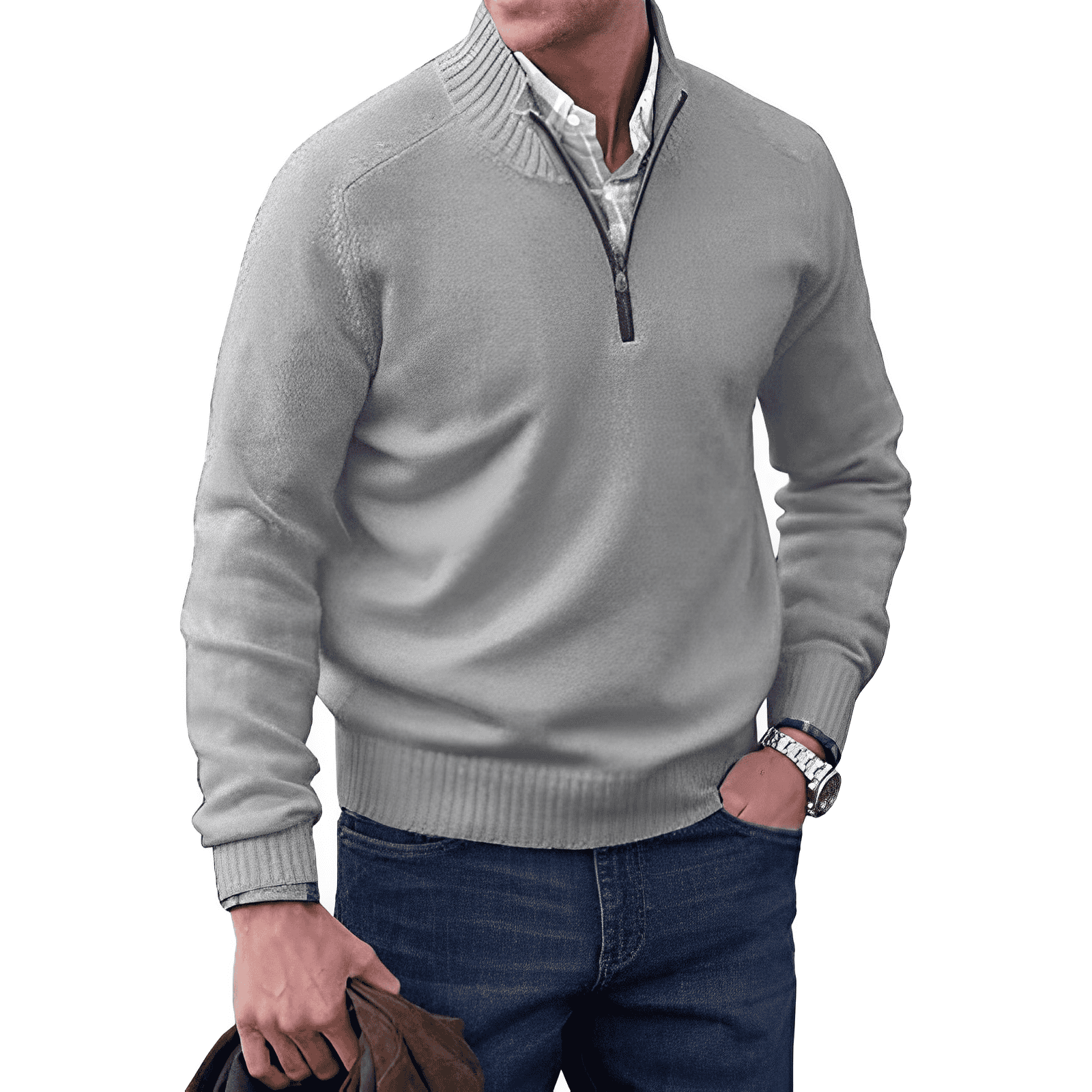 Pull homme à fermeture Éclair