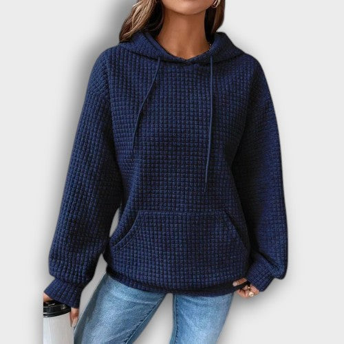 Hoodie texture gaufrée manches longues (femme)