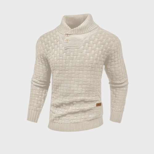 Pull homme en maille avec boutons