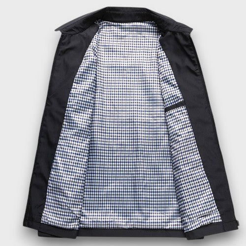 Veste décontractée légère avec col chemise et fermeture éclair (homme)