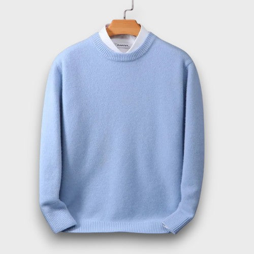 Pull classique à col rond avec effet chemise (homme)