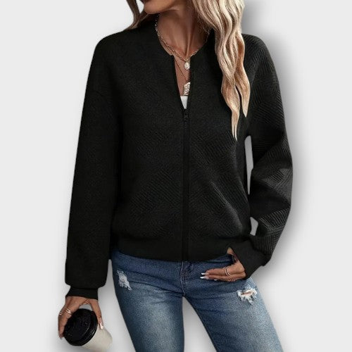 Cardigan en maille zippé (femme)