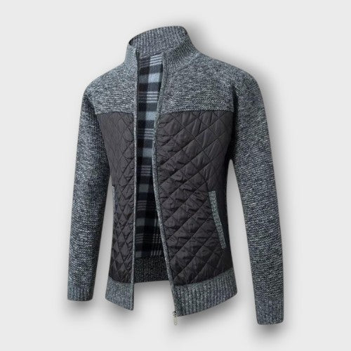 Veste matelassée en tricot zippée (homme)