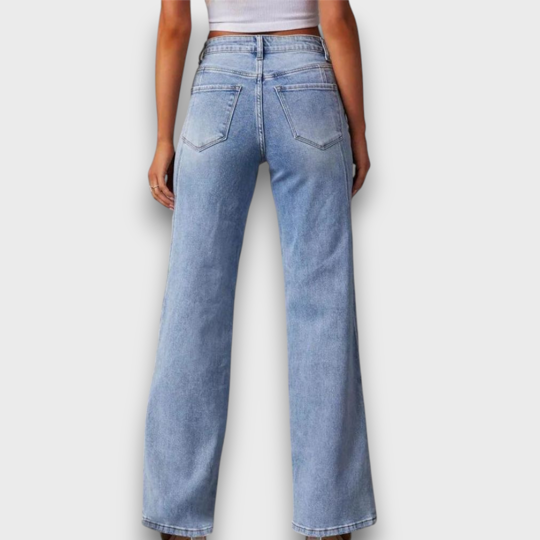 Jean à jambe large (femme)