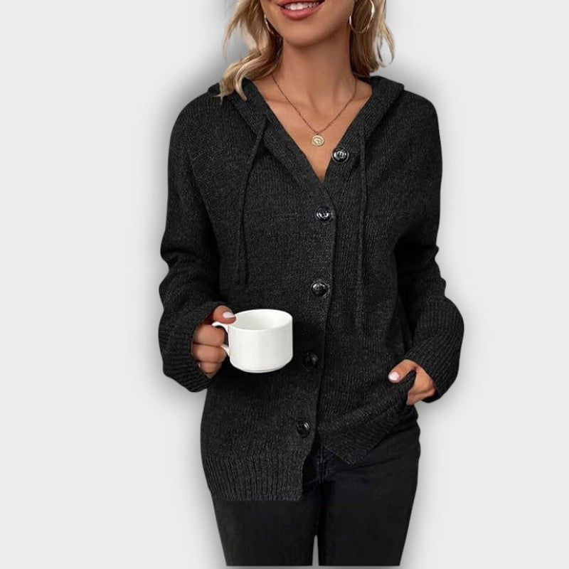 Cardigan en maille à boutons (femme)