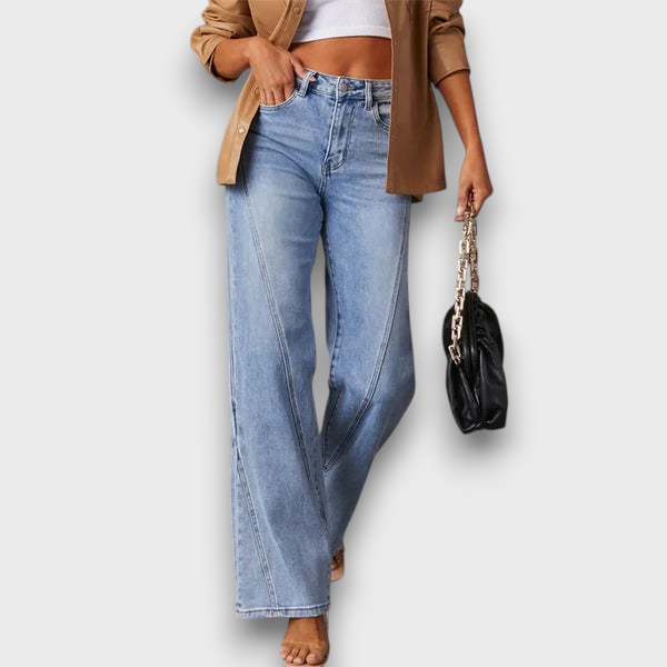 Jean droit à taille haute (femme)