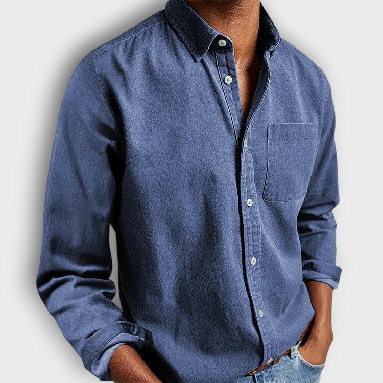 Chemise décontractée avec poche poitrine (homme)