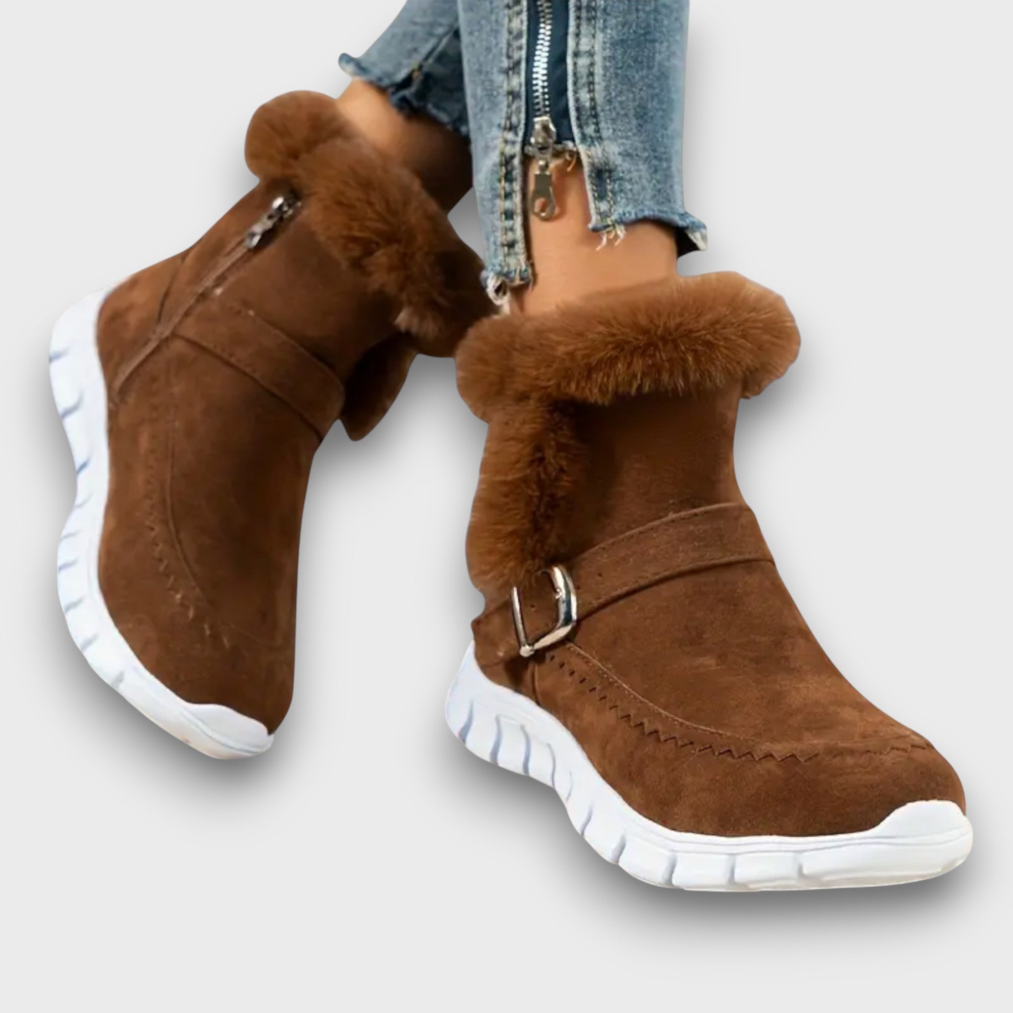 Bottines d’hiver chaudes avec boucle (femme)