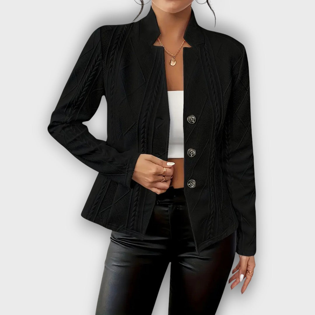 Veste élégante à motif structuré avec boutons (femme)