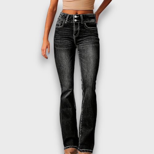 Jean évasé à taille haute (femme)