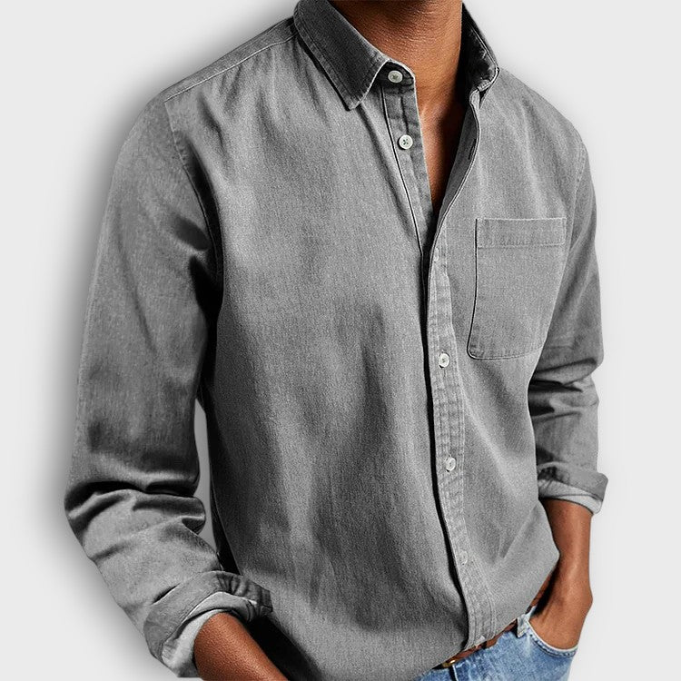 Chemise décontractée avec poche poitrine (homme)