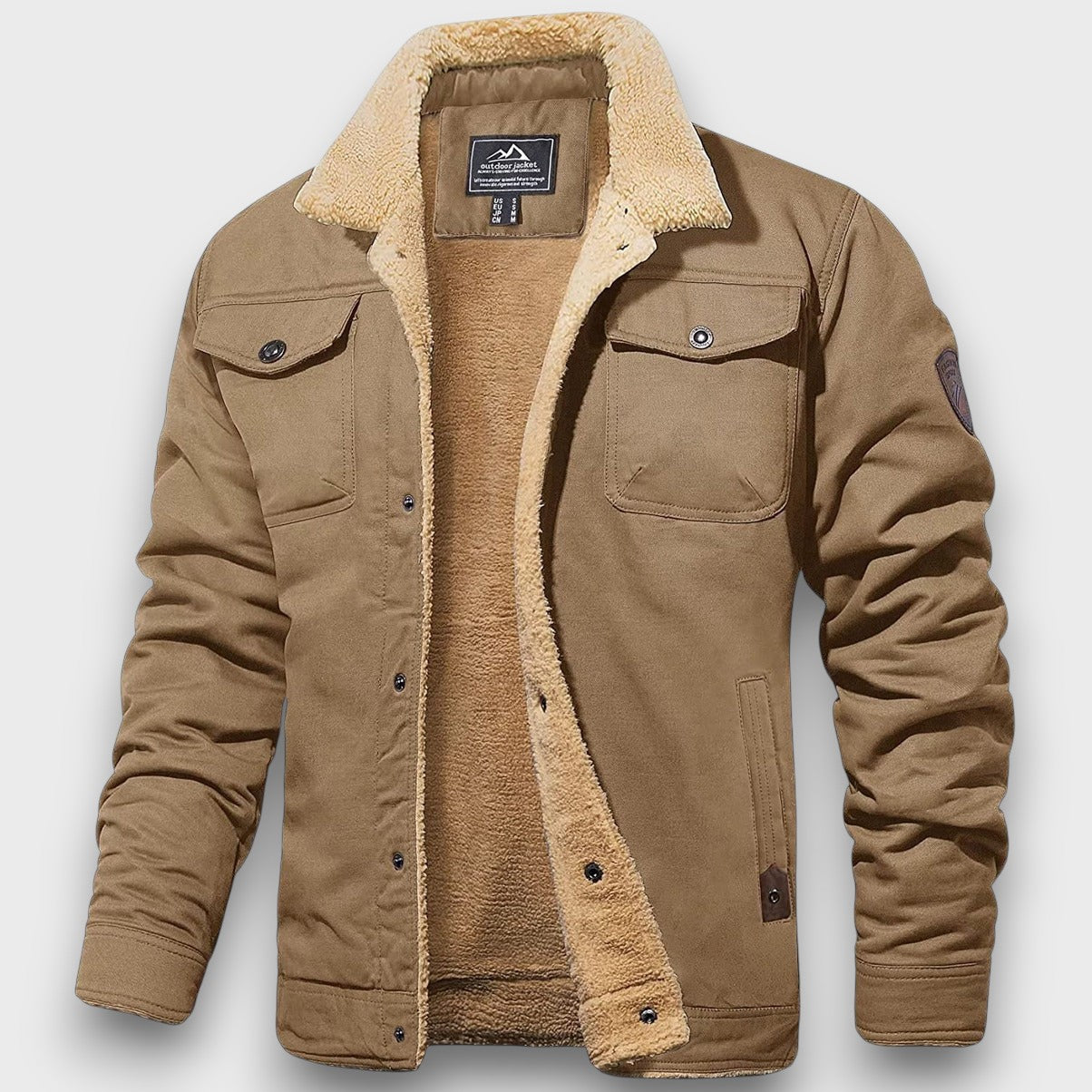 Veste décontractée doublée en peluche (homme)