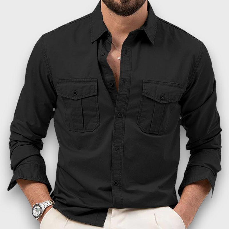Chemise décontractée avec poches poitrine (homme)