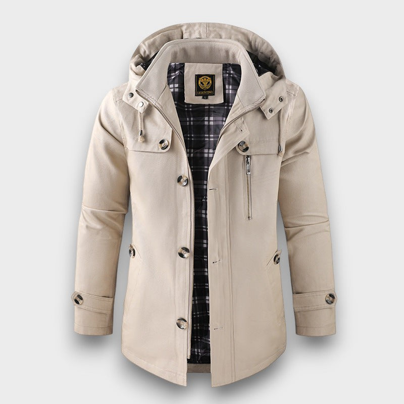 Veste parka chaude à capuche (homme)