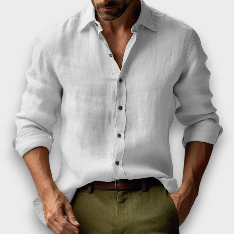 Chemise lin manches longues classique (homme)