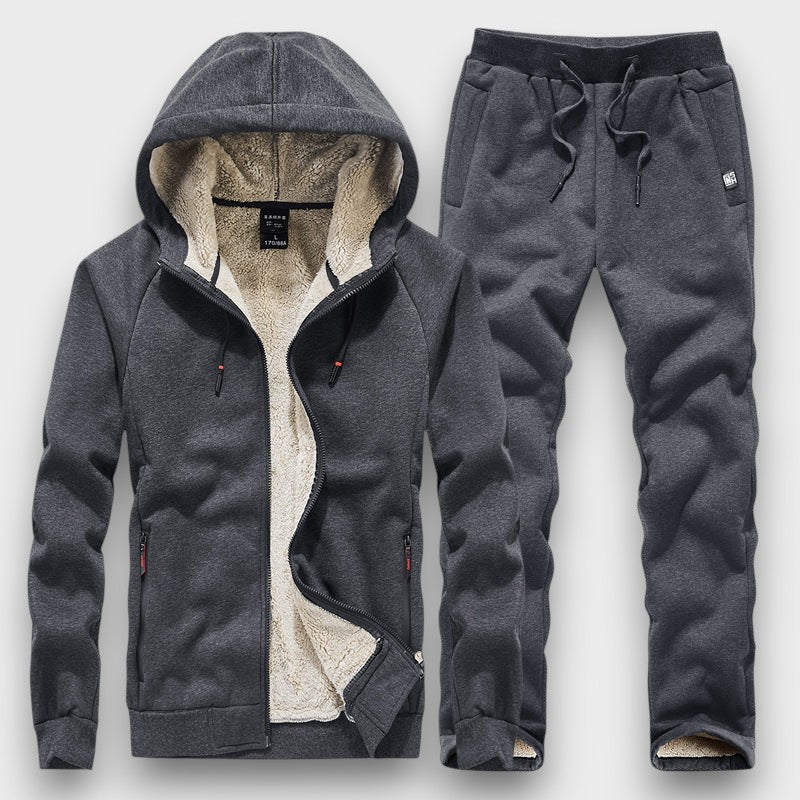 Ensemble jogging polaire chaud deux pièces (homme)