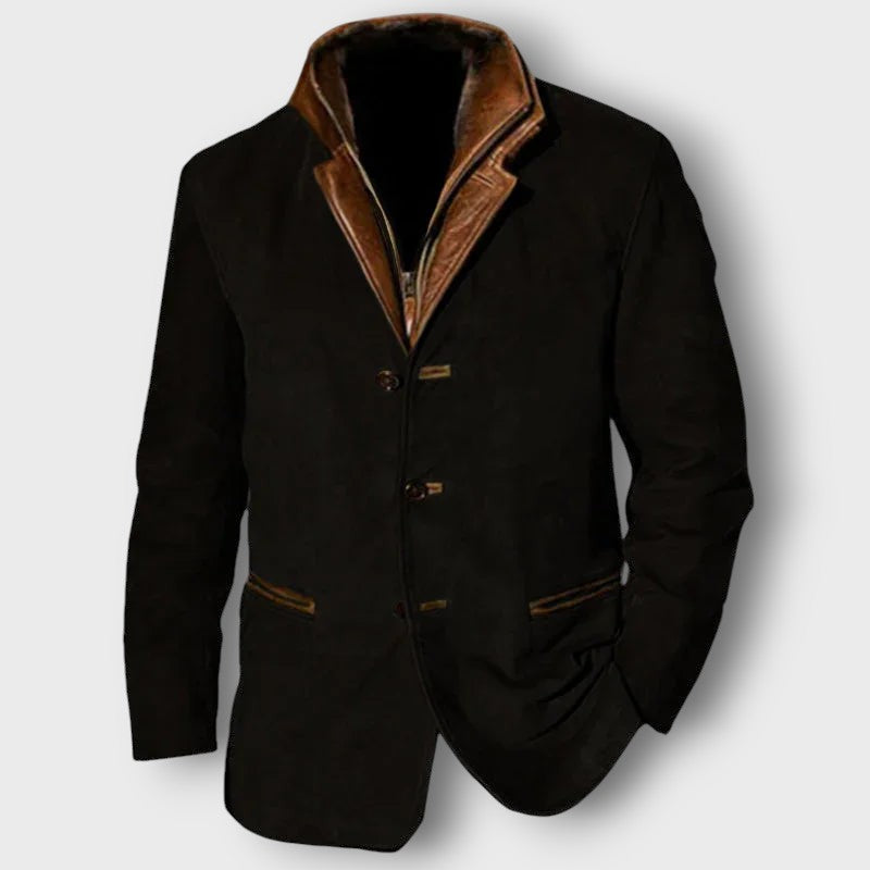 Veste blazer en daim style vintage (homme)
