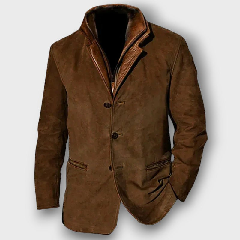 Veste blazer en daim style vintage (homme)