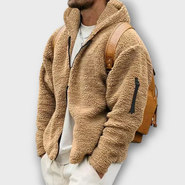 Veste en polaire teddy à capuche (homme)