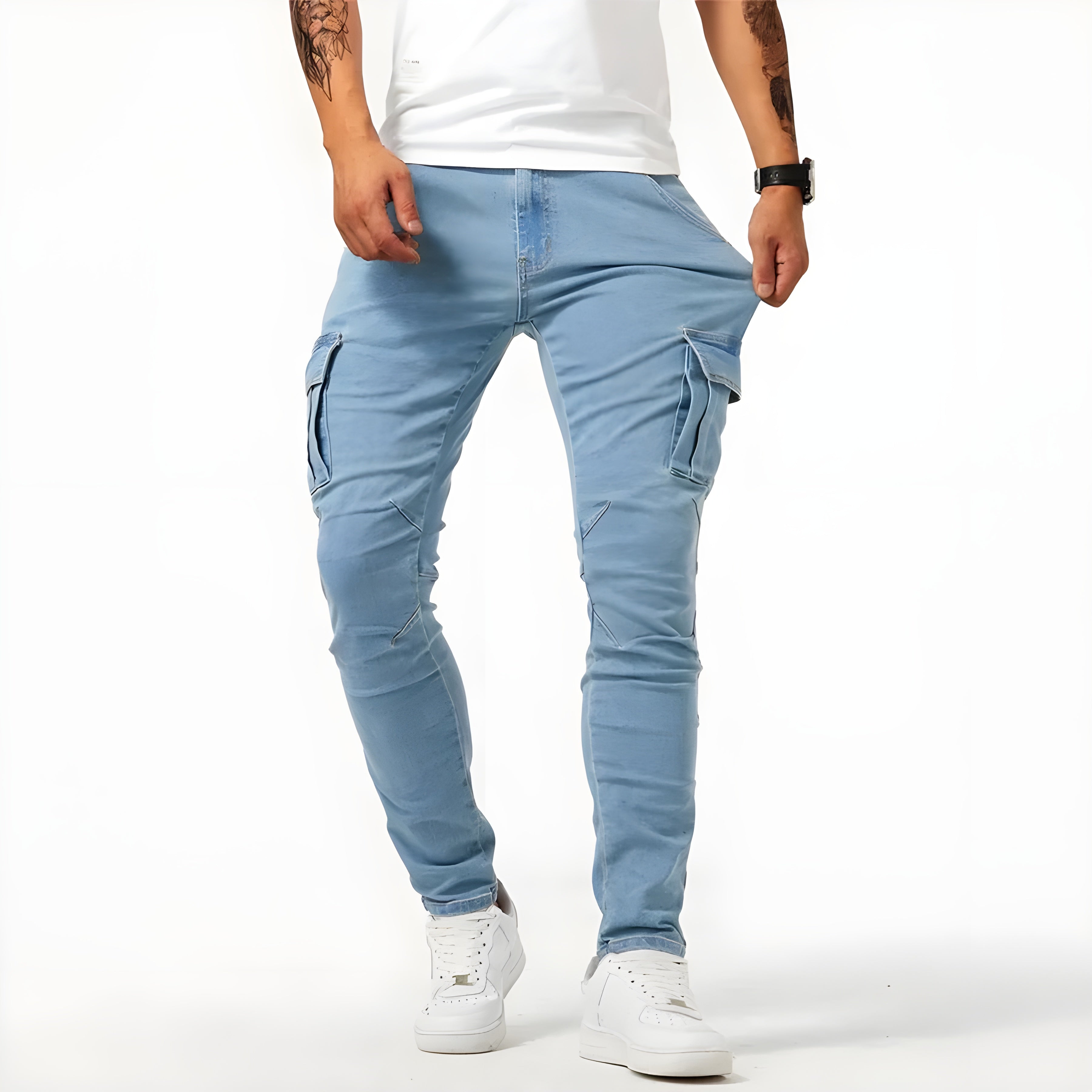Pantalon cargo homme slim fit