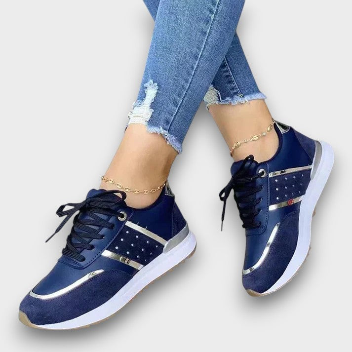 Baskets élégantes avec détails métallisés (femme)