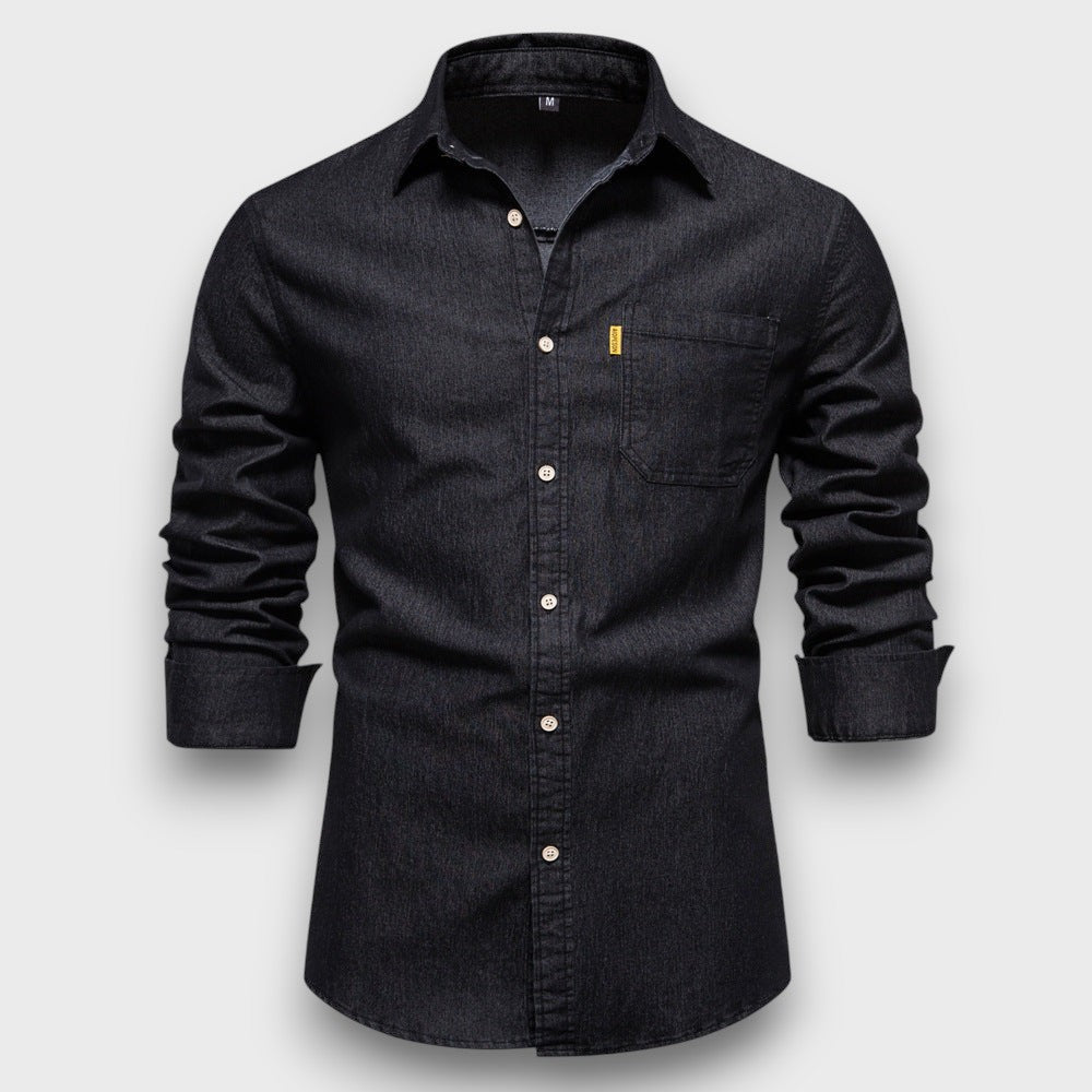 Chemise en jean avec poche poitrine (homme)