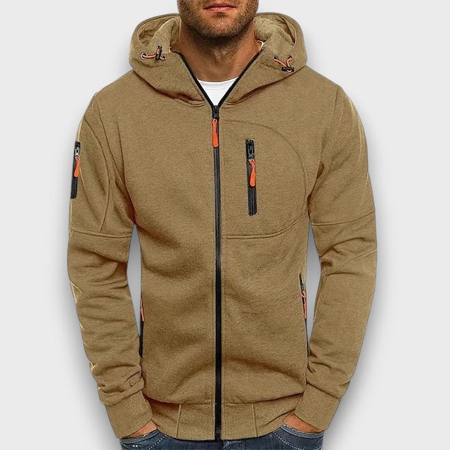 Veste à capuche zippée homme