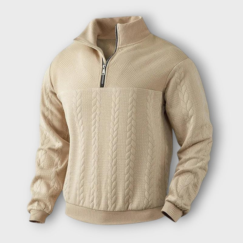 Pull en tricot à col zippé (homme)