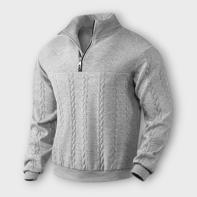 Pull en tricot à col zippé (homme)
